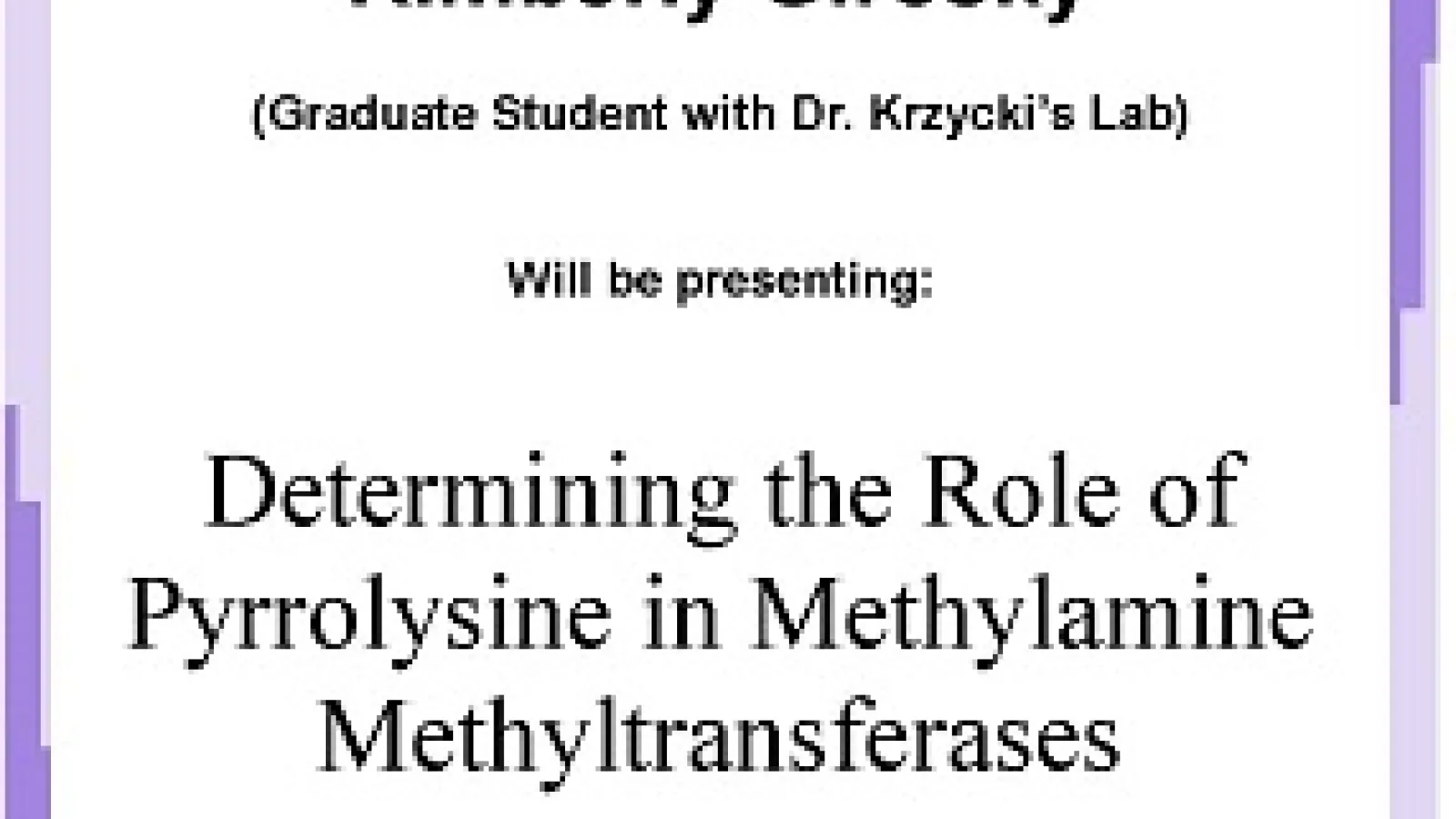 Microbiology 8899 Seminar