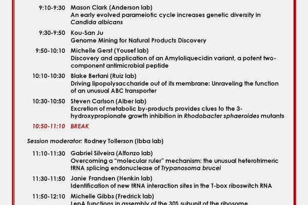 Symposium Schedule