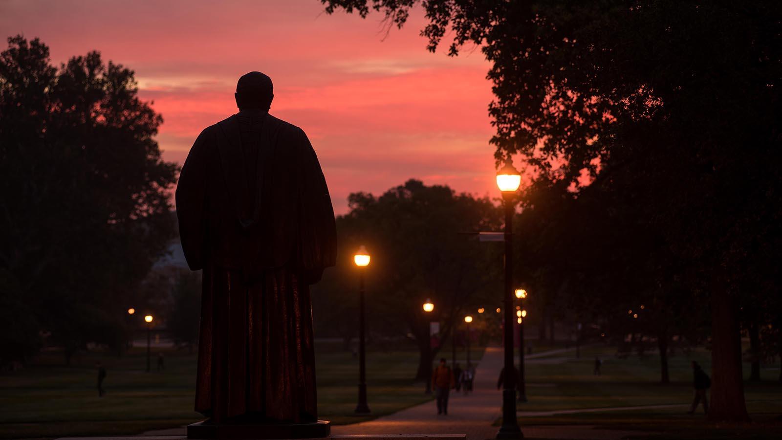Ohio State Oval with Oxley Statue